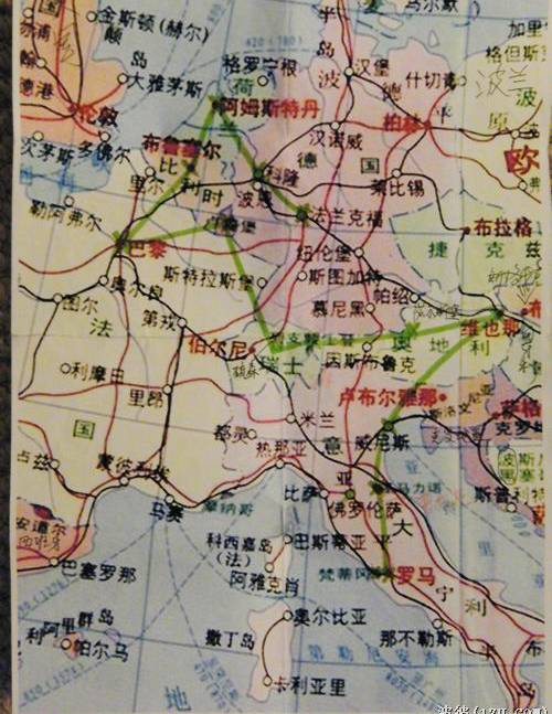 欧洲十国行政区划图,高清中文版