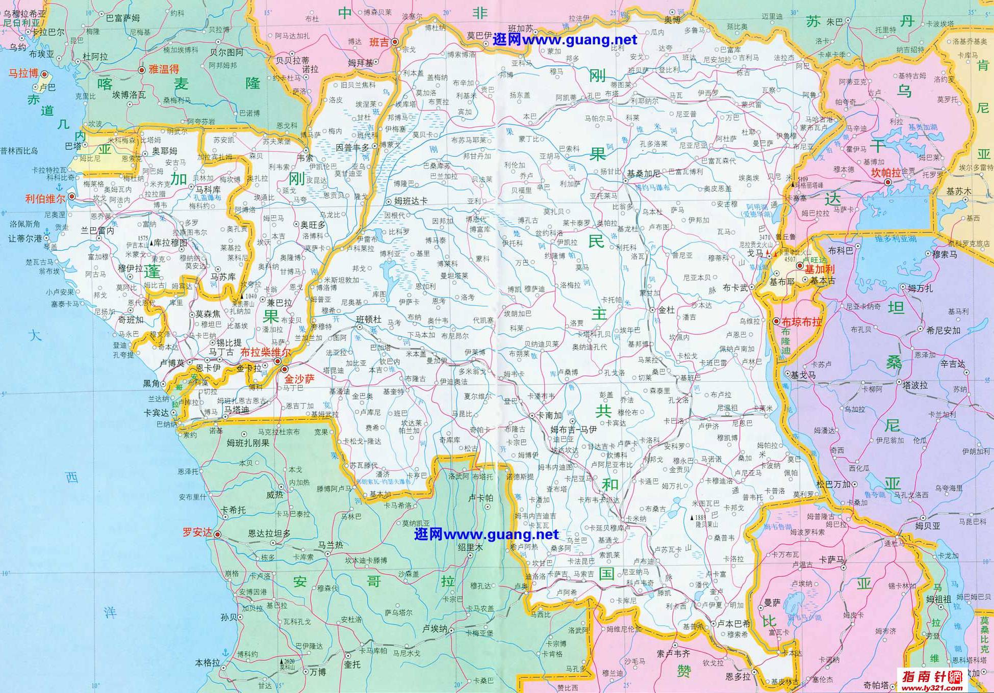 刚果地图